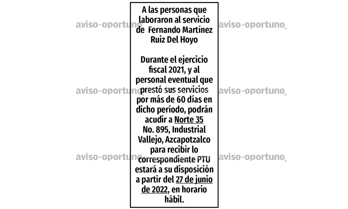 FERNANDO MARTINEZ/ PTU 24, 25, 26 JUNIO