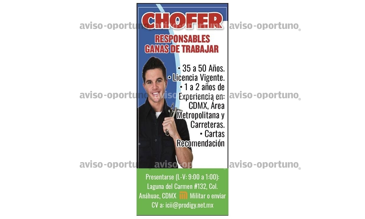 CHOFER RESPONSABLE