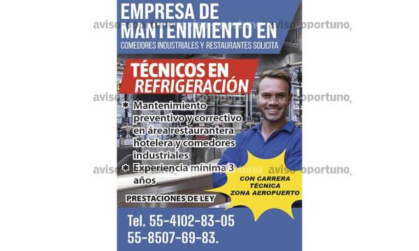 TECNICOS EN REFRIGERACIÓN