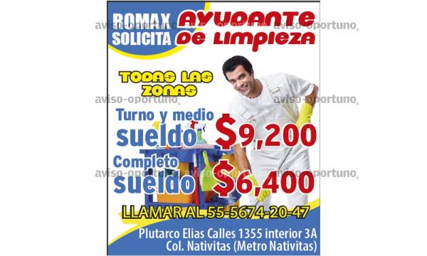 AYUDANTE DE LIMPIEZA