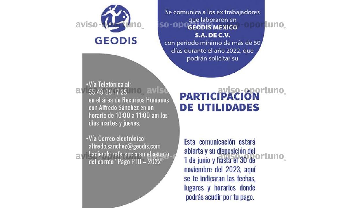 PTU 2022 / GEODIS MÉXICO.