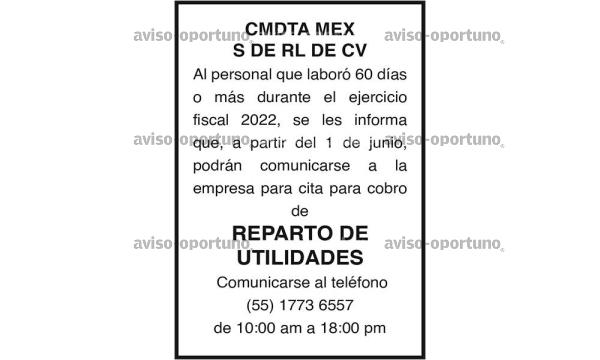 REPARTO DE UTILIDADES
