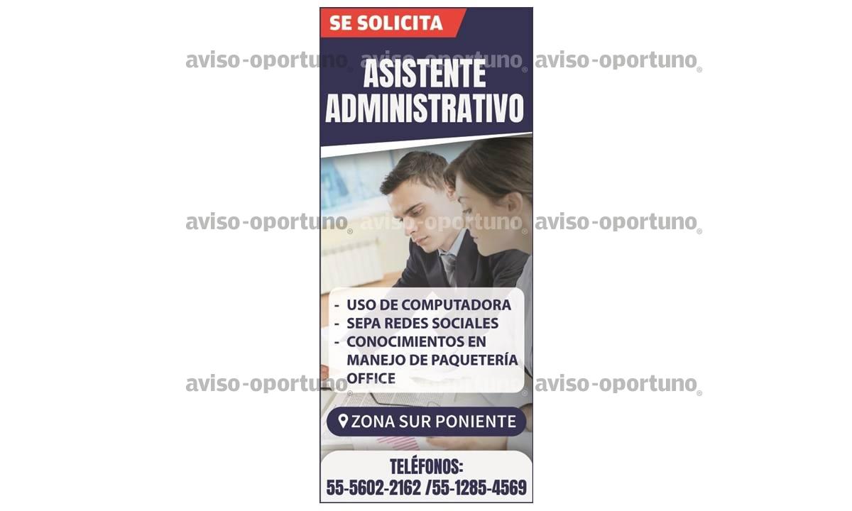 ASISTENTE ADMINISTRATIVO