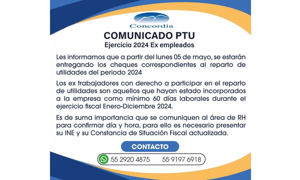 PTU 2024  LABORATORIOS CONCORDIA