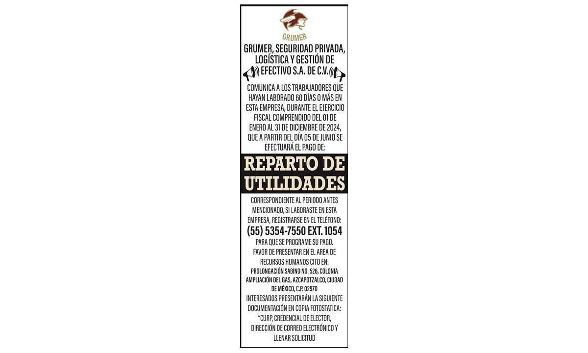 REPARTO DE UTILIDADES