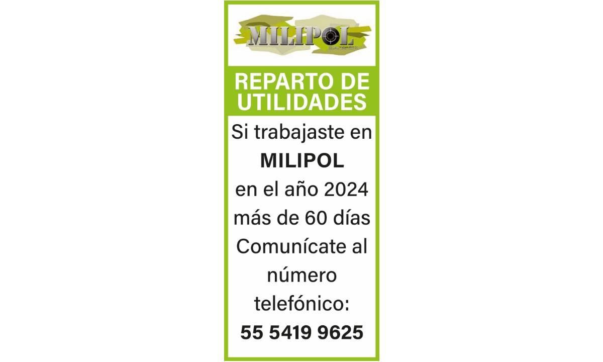 REPARTO DE UTILIDADES MILIPOL 