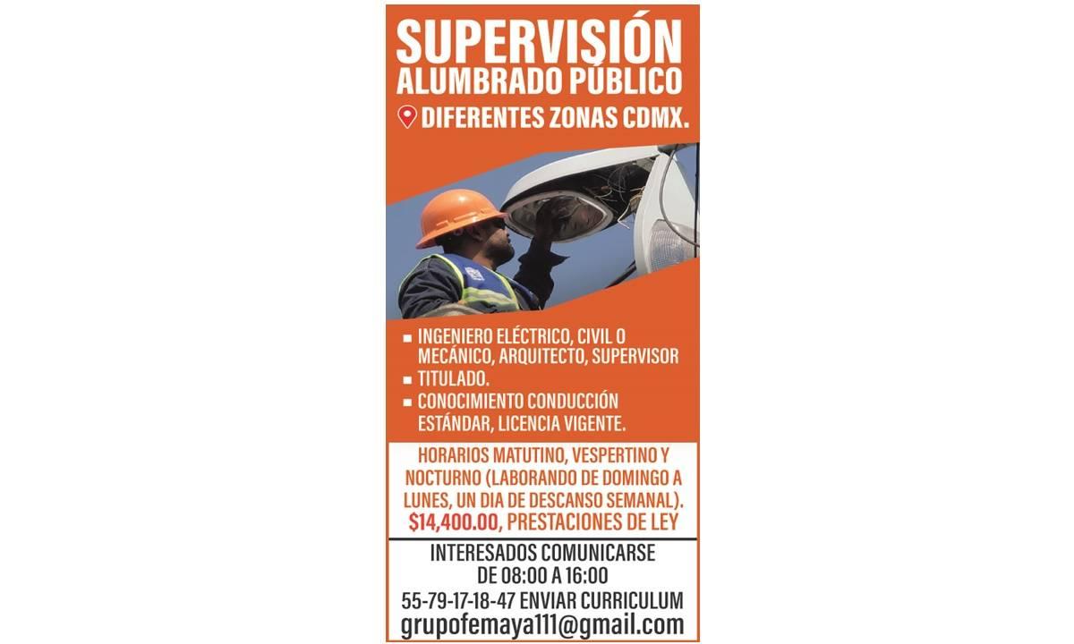 SUPERVISOR ALUMBRADO PUBLICO