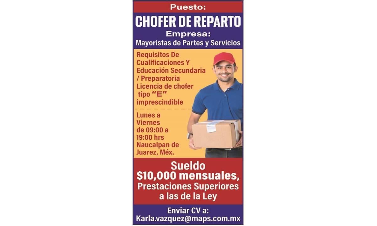 CHOFER DE REPARTO EMPRESA