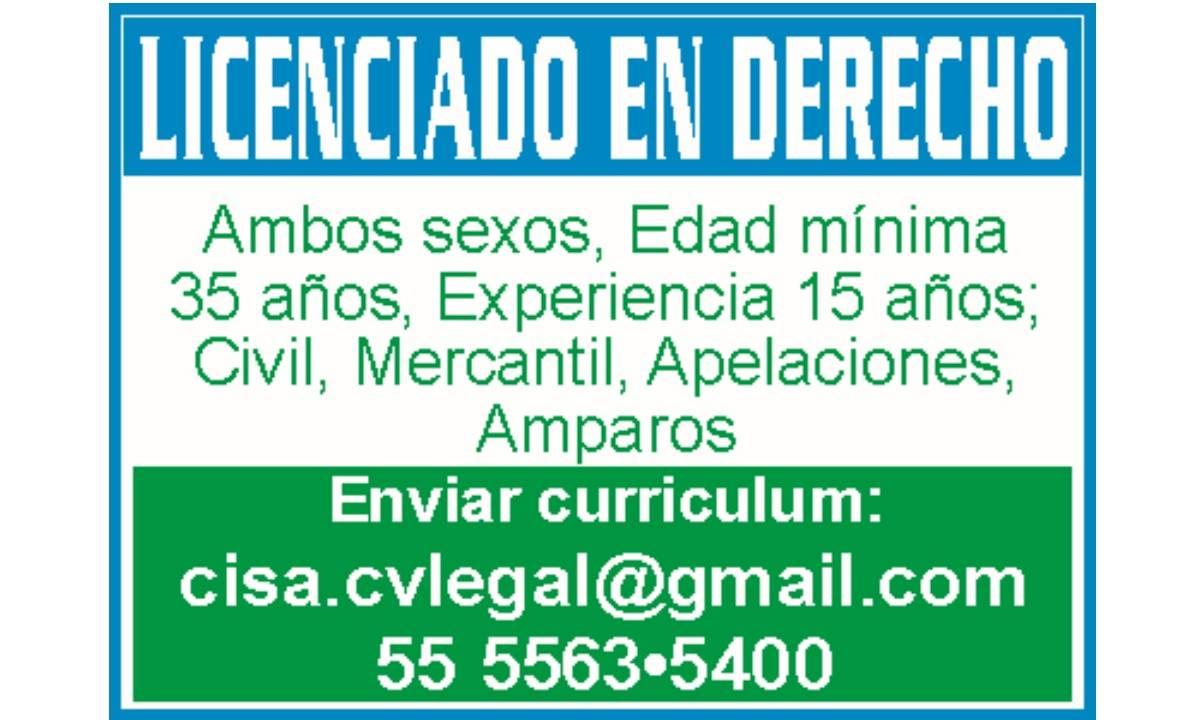 LICENCIADO EN DERECHO