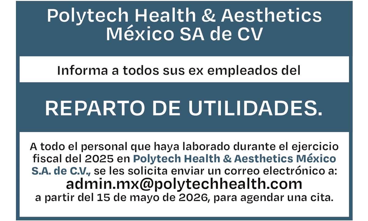 POLYTECH HEALTH & AESTHETICS MEXICO PTU