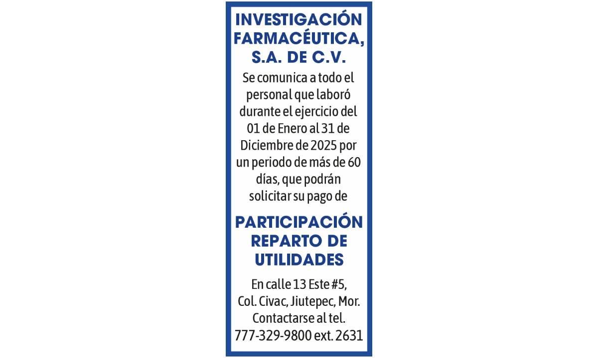 INVESTIGACION FARMACEUTICA/ PTU MAYO 202
