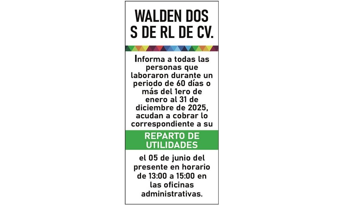 WALDEN DOS S DE RL DE CV.