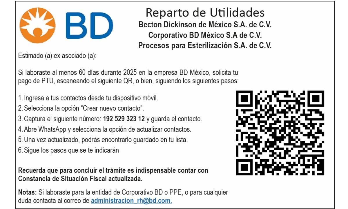 PTU 2025 BECTON DICKINSON DE MEXICO