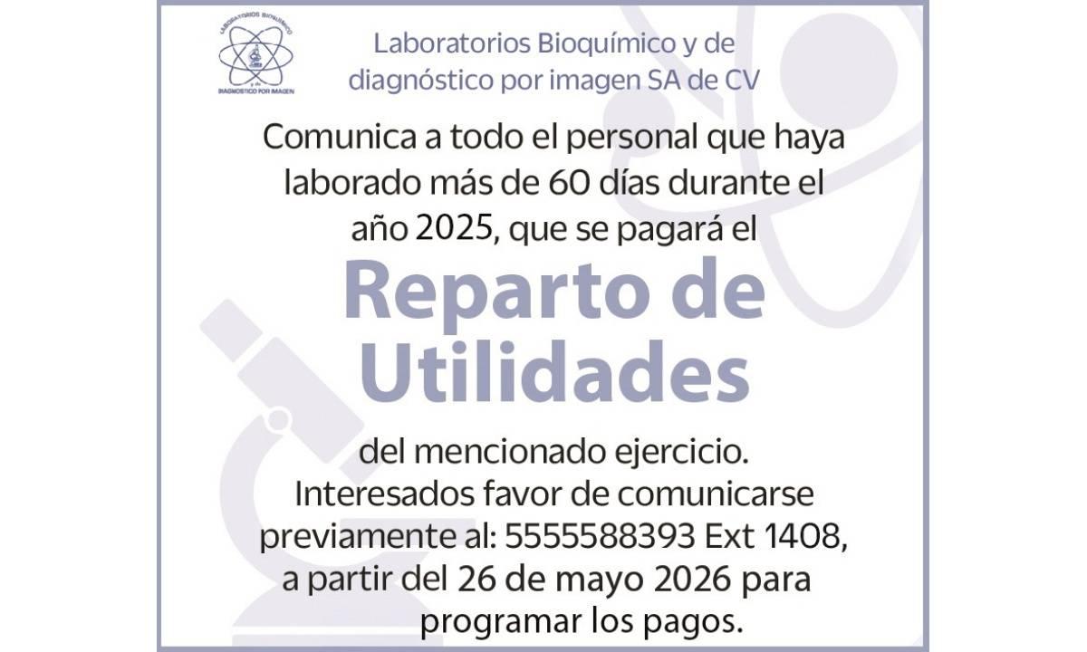 REPARTO DE UTILIDADES