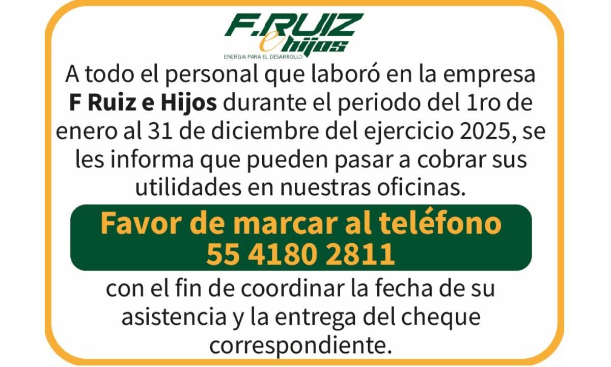 REPARTO DE UTILIDADES EJERCICIO 2025