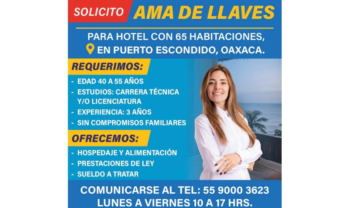 AMA DE LLAVES/ PUERTO ESCONDIDO OAXACA