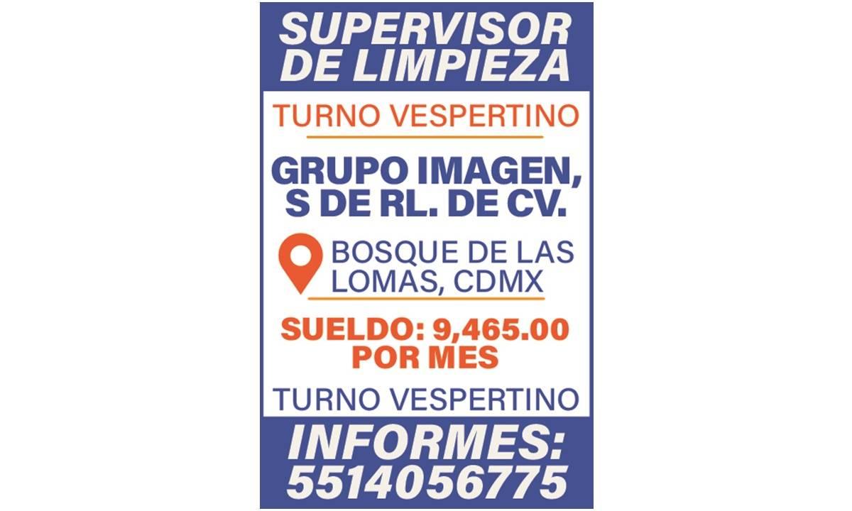 SUPERVISOR DE LIMPIEZA