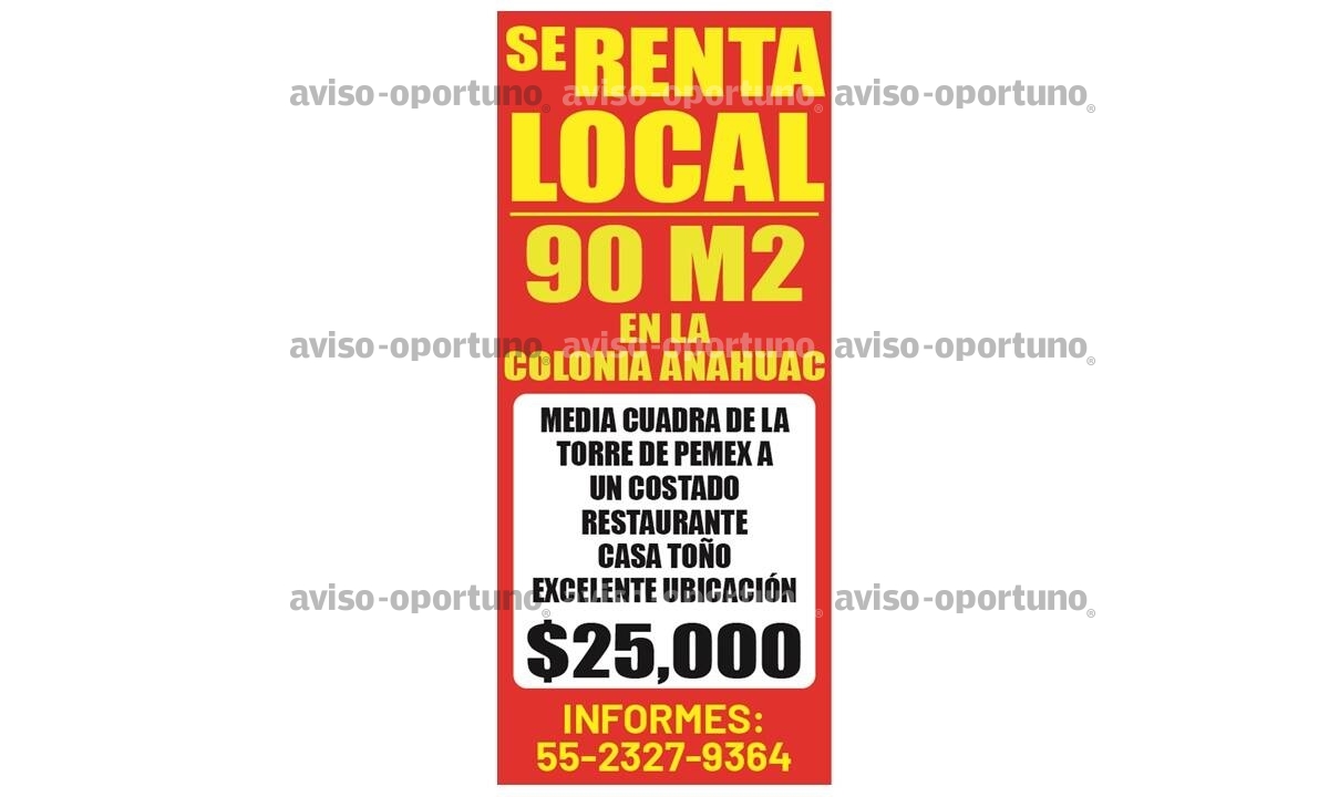 RENTA DE LOCALES Y BODEGAS