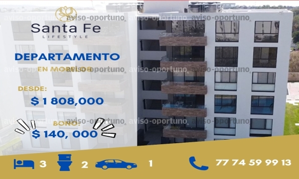 DEPARTAMENTO NUEVO EN MORELOS