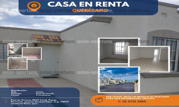 CASA EN RENTA QUERÉTARO