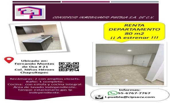 A ESTRENAR: DEPARTAMENTO EN BENITO JUAREZ