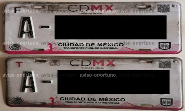 VENDO PLACAS DE TAXI CDMX