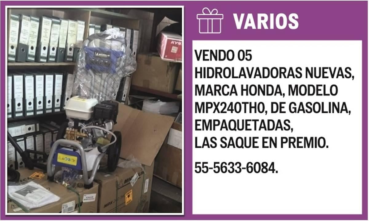 VENDO 05 HIDROLAVADORAS NUEVAS 