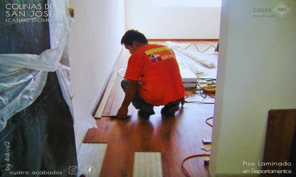 CUATRO ACABADOS, PISO LAMINADO, MADERA, VINÍLICOS